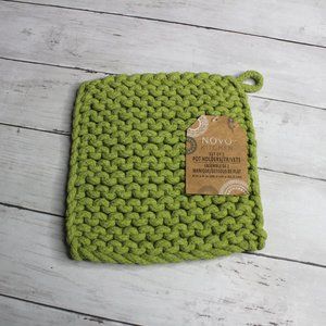 Novo Kitchen Trivet Pot Holder Green 100% Cotton
